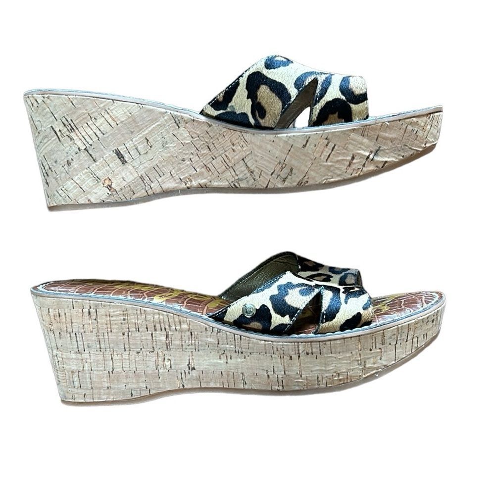 Sam Edelman Leopard Print Slides - Picture 3 of 6